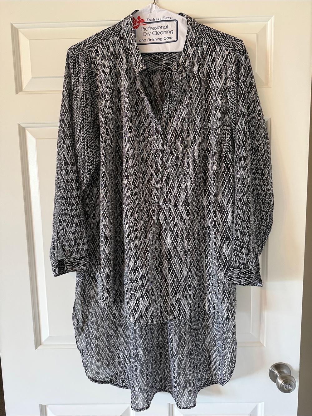 Truth Black and White Printed Tunic